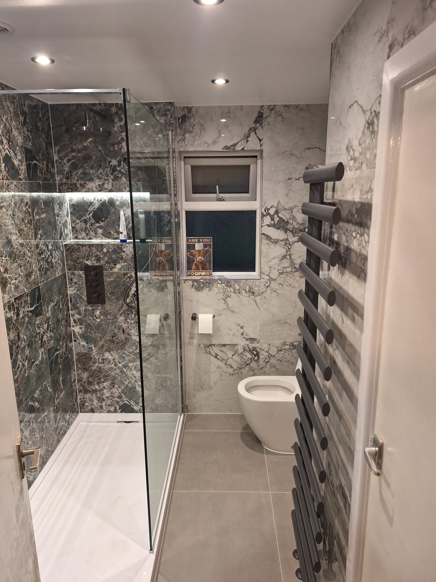 Bathroom installation in progress